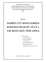 nghiên cứu kinh nghiệm kinh doanh quốc tế của tập đoàn apple.doc