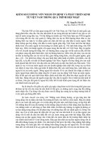 Kiểm soát dòng vốn nhằm ổn định và phát triển kinh tế việt nam trong quá trình hội nhập