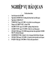 Tài liệu Nghiệp vụ Hải quan - Chương 1