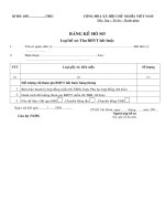 Bảng kê hồ sơ thu bảo hiểm y tế hàng tháng105