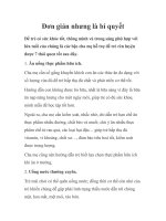  Đơn giản nhưng là bí quyết