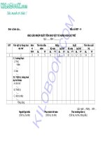 Báo cáo nhập xuất tồn kho vật tư hàng hóa dự trữ