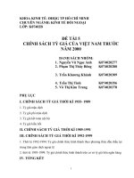  Chính sách tỷ giá của việt nam trước năm 2000