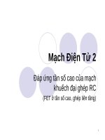Bài Giảng Mạch Điện Tử 2 - Chương 2.3