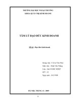 Tiểu luận môn tâm lý đạo đức kinh doanh  Đạo đức kinh doanh.doc