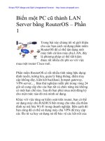 Biến một PC cũ thành LAN Sever bằng RouterOS