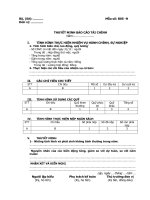 Thuyết minh báo cáo tài chính