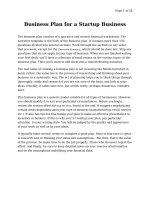  Business Plan for a Startup Business 