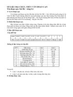 SỐ LIỆU ĐỊA CHẤT, THỦY VĂN ĐOẠN CẠN Tên đoạn cạn: Soi Bò – sông Lô