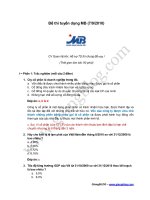 Đề thi chuyên viên quan hệ khách hàng và hỗ trợ tín dụng