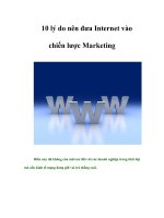 10 lý do nên đưa Internet vào chiến lược Marketing 