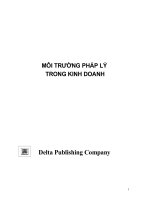 MÔI TRƯỜNG PHÁP LÝ  TRONG KINH DOANH 