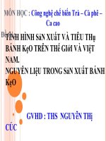 Tình hình sản xuất và tiêu thụ bánh kẹo trên thế giới và Việt Nam