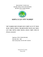 Thử nghiệm một số hợp chất  chiết xuất từ thảo dược