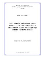 Công tác thu hút - Duy trì và phát triển nguồn nhân lực tại Đài truyền hình TpHCM