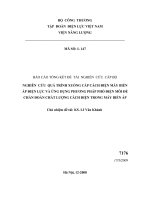 Quá trình xuống cấp cách điện máy biến áp điện lực  và ứng dụng phương pháp phổ điện môi