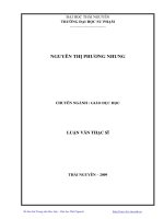 Luận văn thạc sĩ  chuyên ngành giáo dục