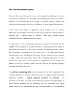 The services marketing mix