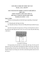 Đáp án Nguội sửa chữa máy công cụ 14