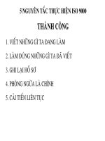 5 nguyên tắc thực hiện ISO thành công