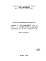 Nghiên cứu công nghệ miết ép phục vụ chế tạo các chi tiết có kết cấu đặc biệt
