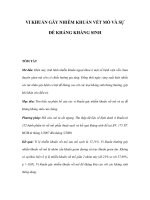 Vi khuẩn gây bệnh nhiễm khuẩn vết mổ và sự đề kháng kháng sinh