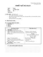 Giáo án Toán học - Lớp 2 - Luyện tập - Tuần 30