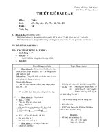 Giáo án Toán học - Lớp 2 - Phép trừ 