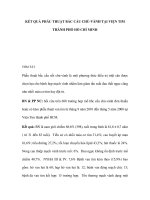 Kết quả phẫu thuật bắc cầu chủ-vành tại viện tim thành phố Hồ Chí Minh