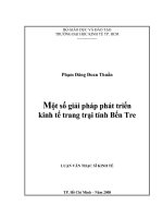  Một số giải pháp phát triển kinh tế trang trại tỉnh Bến Tre