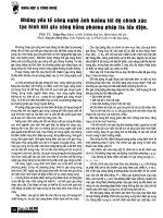 Những yếu tố công nghệ ảnh hưởng tới mức độ chính xác tạo hình khi gia công