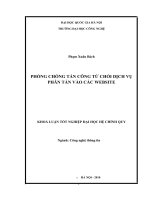 Phòng chống tấn công từ chối dịch vụ phân tán vào các website