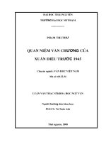 Quan niệm văn chương của Xuân Diệu trước 1945
