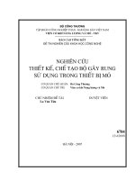 Nghiên cứu thiết kế, chế tạo bộ gây rung sử dụng trong thiết bị mỏ