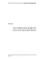 qui trình công nghệ sản xuất xúc xích tiệt trùng