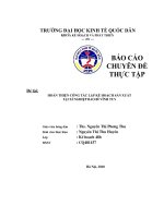 Hoàn thiện công tác lập kế hoạch sản xuất tại xí nghiệp bao bì vĩnh tuy