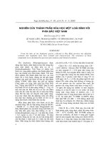 Nghiên cứu thành phần hóa học một loài bình vôi