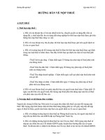 HƯỚNG DẪN VỀ NỘP THUẾ