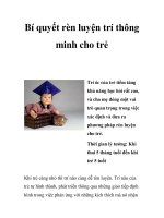 Bí quyết rèn luyện trí thông minh cho trẻ