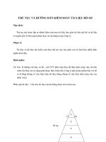 THỦ TỤC VÀ HƯỚNG DẪN KIỂM SOÁT TÀI LIỆU HỒ SƠ 