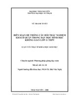 Biên soạn hệ thống câu hỏi trắc nghiệm khách quan trong dạy học hình học không gian lớp 11 thpt