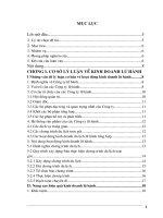 Những vấn đề lý luận cơ bản về hoạt động kinh doanh lữ hành