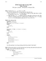 Đề thi tuyển sinh Cao học và nghiên cứu sinh môn Ngôn ngữ lập trình 1997