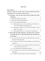 Hoàn thiện hoạt động Marketing tại Ngân hàng Nông nghiệp Phát triển Nông thôn Việt Nam