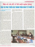 Một số vấn đề về lãi suất ngân hàng phục vụ phát triển các thành phần kinh tế ở VN .pdf