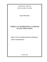 Nghiên cứu mô hình phân tải server sử dụng proxy động
