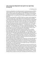 Rủi ro trong hoạt động thanh toán quốc tế của ngân hàng thương mại