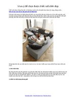 5 lưu ý khi chọn ghế sofa đẹp