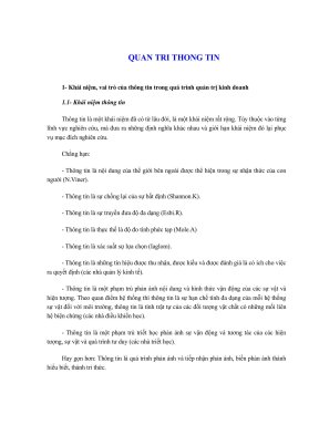 Quản trị thông tin - Tài liệu text