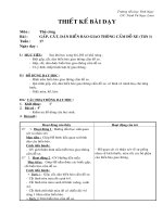 Giáo án Thủ công - Lớp 2 - Cắt dán biển báo giao thông cấm đỗ xe - Tiết 1